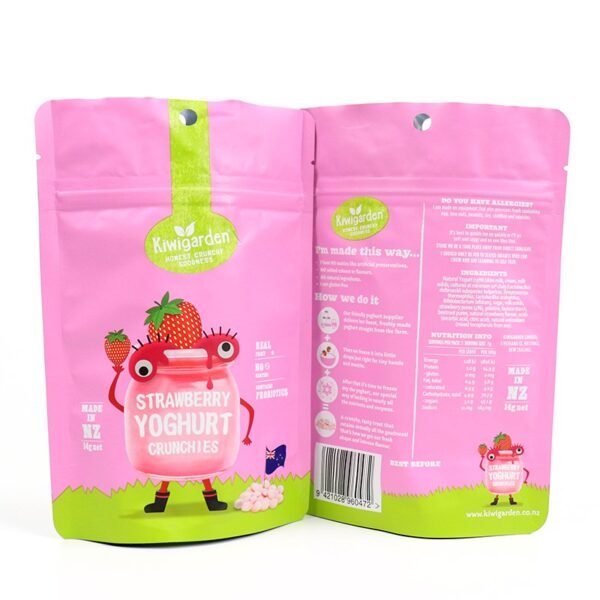 customize printed food grade zip lock snack 14g stand up pouch with zipper
