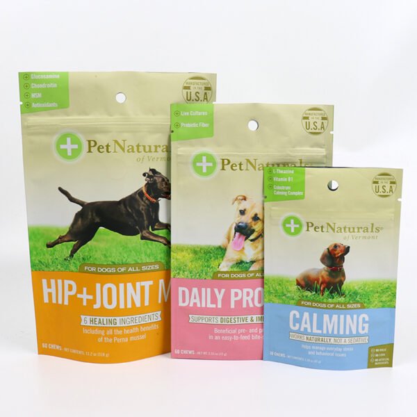 IMG_9370 Custom 250g/500g/1kg/1.5kg/2.5kg Reusable Zipper Plastic Stand up Pouch Pet Cat Dog Food Packaging Bags