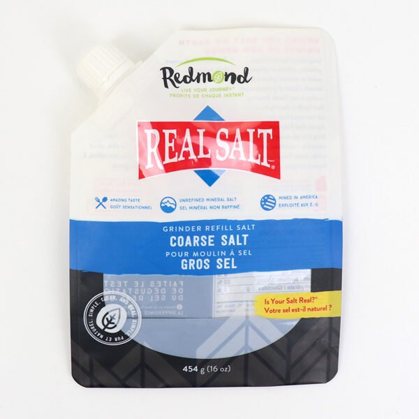 Biodegradable Flexible Flip Cap square clear Liquid Plastic Packaging Salt Stand up Spout Pouch Bag with Nozzle