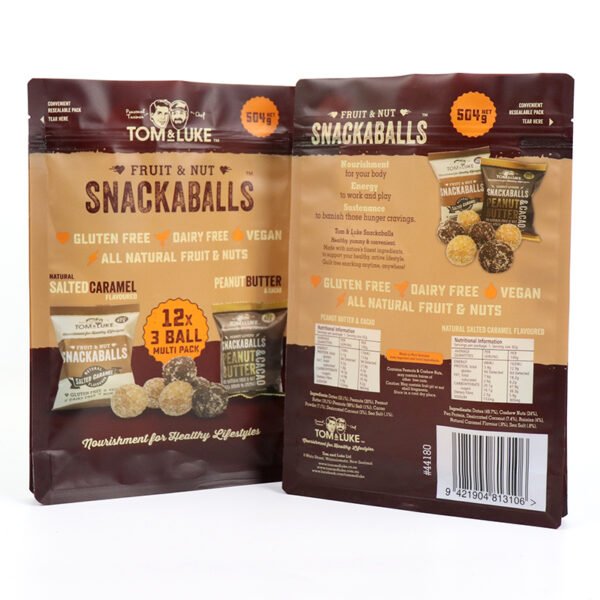 Gravure Printing Plastic Stand Color Snack Dry Fruit Packaging PE Aluminum Foil square 8 Side Gusset Flat Bottom Bag with Zipper